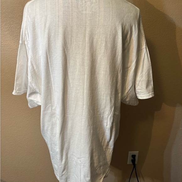 Bevel Label Tee/ T-Shirt Dress Medium Cowgirl White Mini Stay Wild Classic - Picture 10 of 16